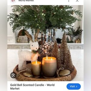 VIRAL Aged 2 Gold Bell Candles🎄